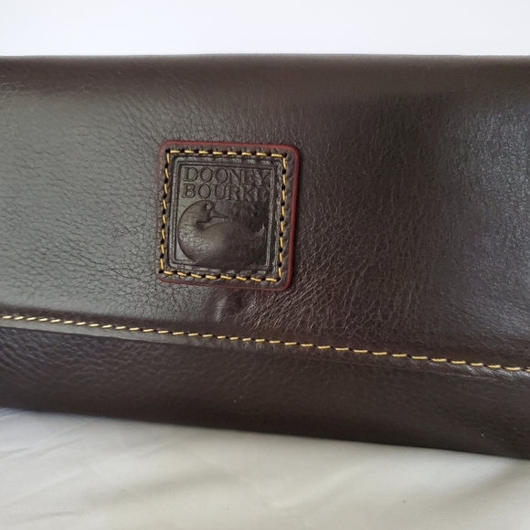Dooney & Bourke Florentine Flap Wallet in Brown Tmoro - Picture 5 of 6